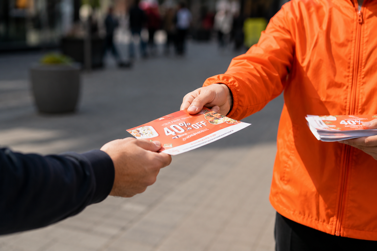 Volantini pronti per la distribuzione